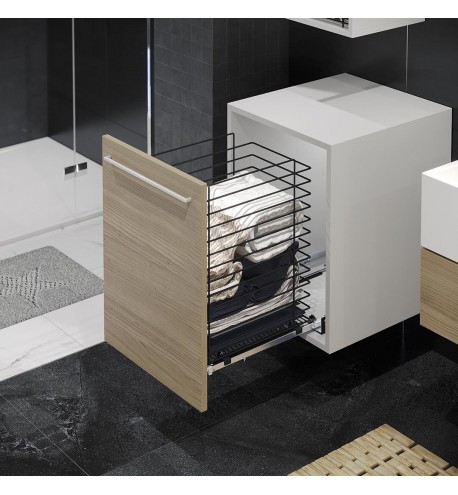 KOSZ NA BIELIZNĘ DO SZAFKI PROWADNICA BLUM 55 CM S-8056